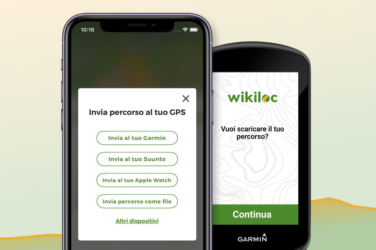 Inviare percorsi Wikiloc al nostro GPS