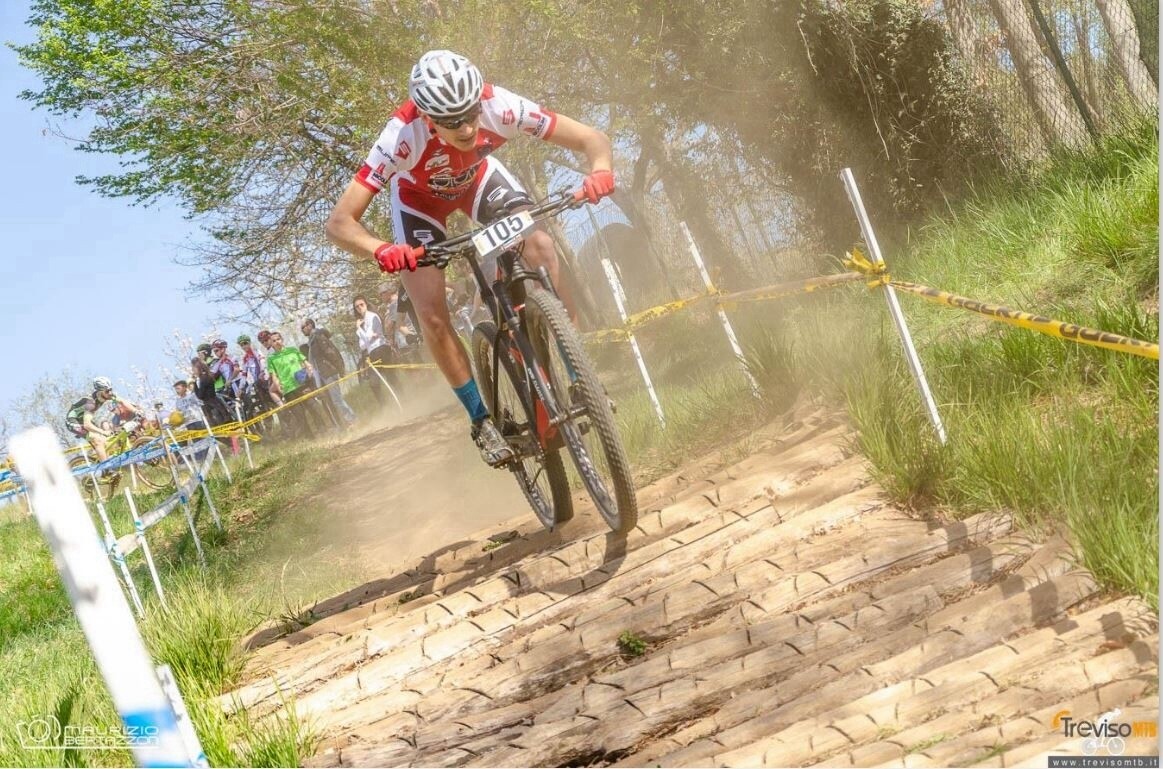Andrea Palerari in azione nella gara di Maser