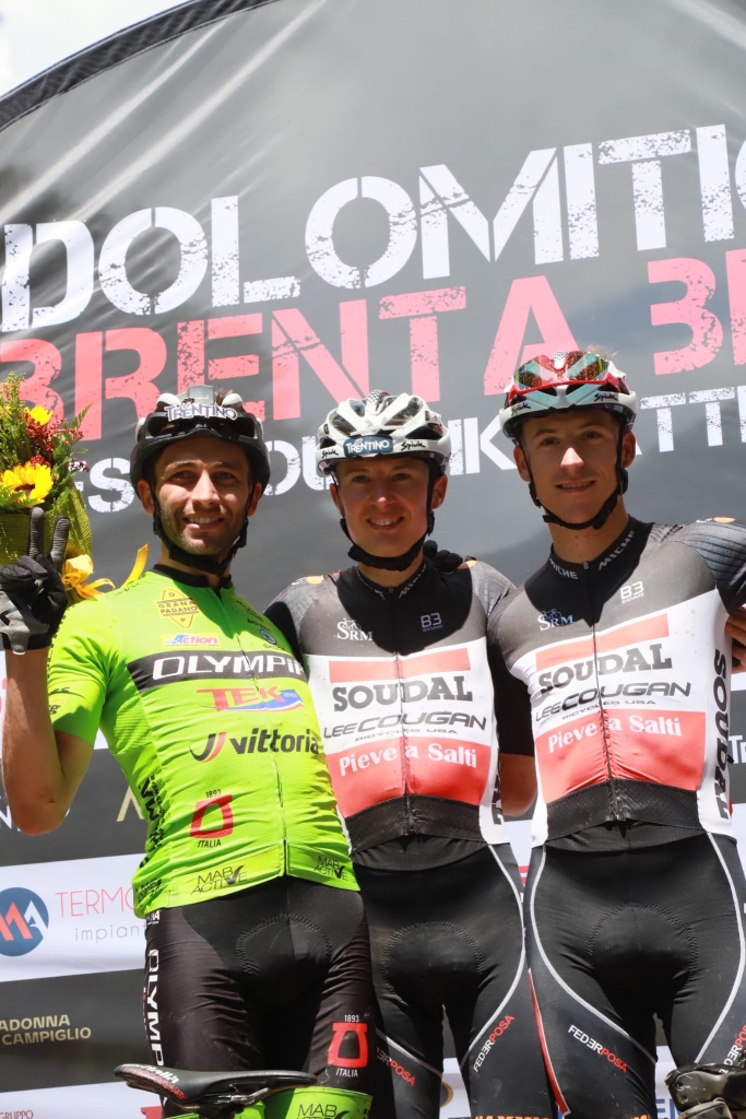 Tony Longo, Jacopo Billi e Andrea Righettini i tre protagonisti della Dolomitica Brenta Bike
