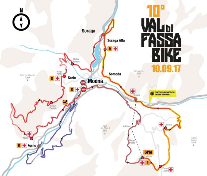Val di Fassa Bike mappa